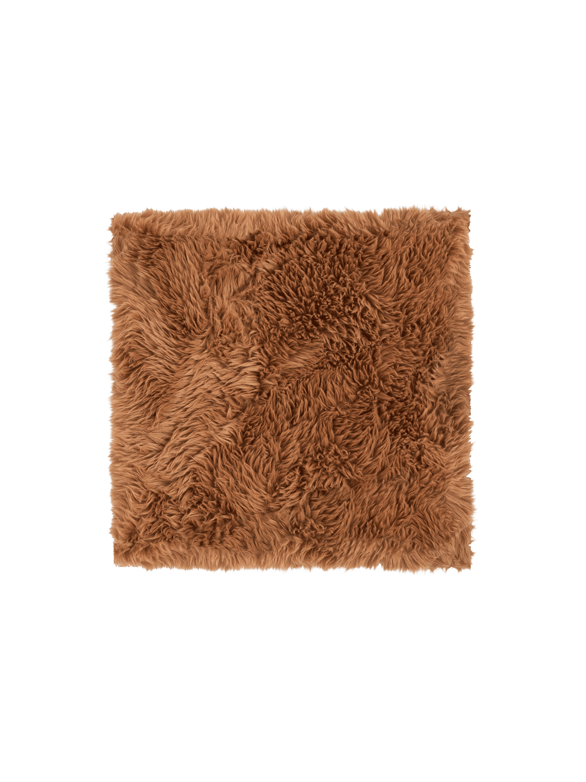 Solace Brown Vegan Flokati Swatch double.online 15x15cm