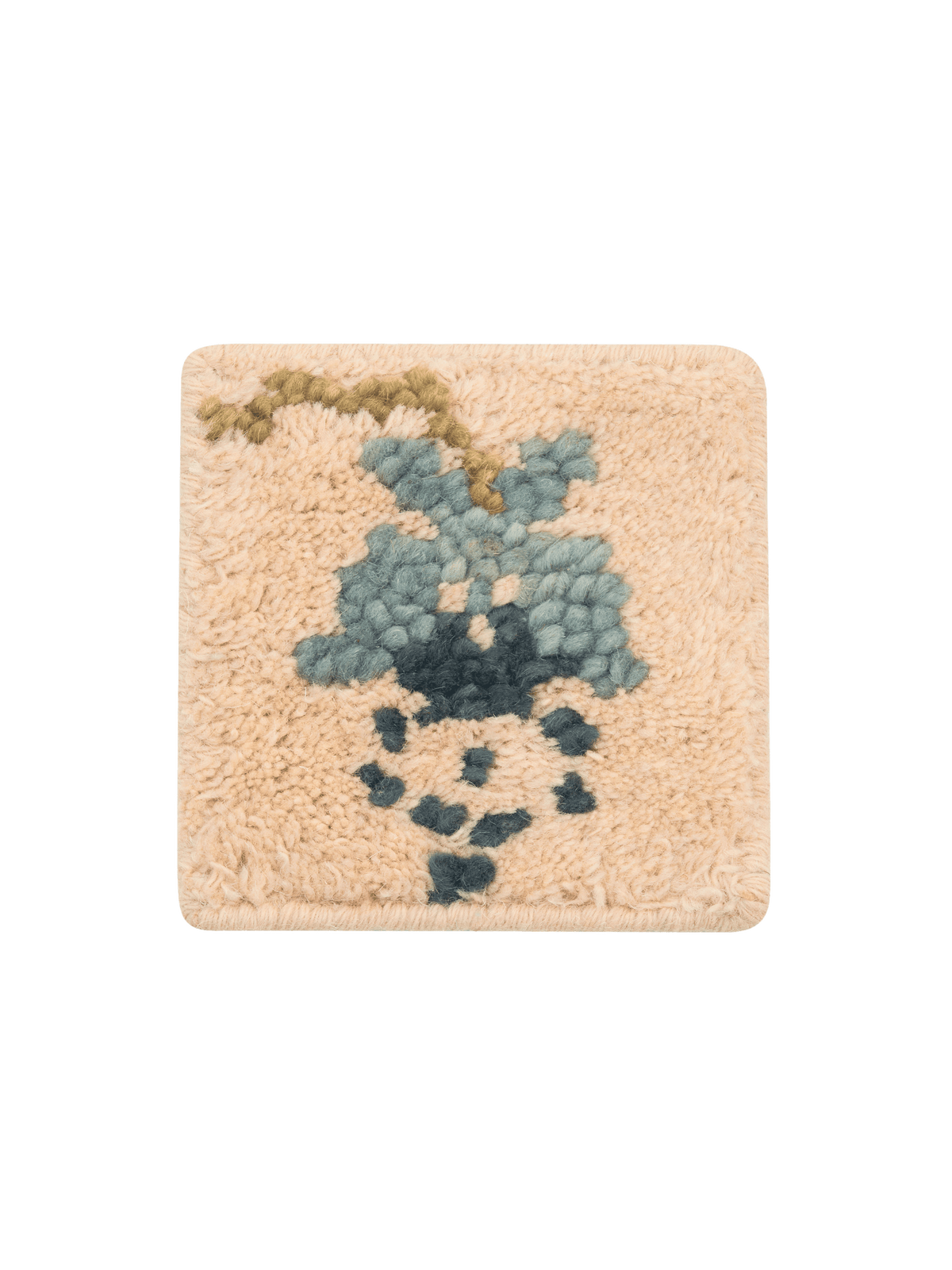 Harvest Dark Teal Washable Wool Hand Knotted Swatch double.online 15x15cm
