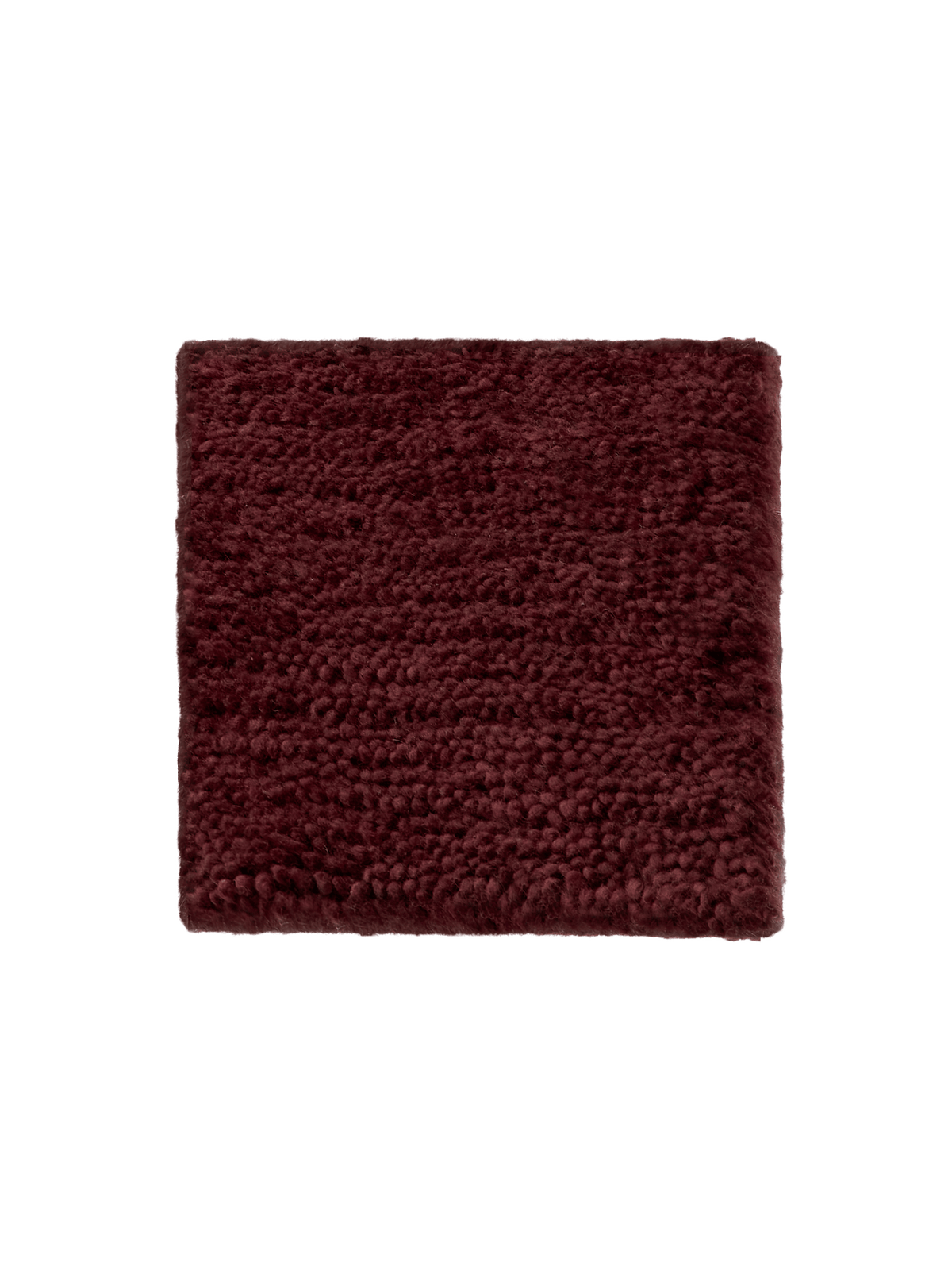 Otago Burgundy Washable Wool Berber Swatch double.online 15x15cm