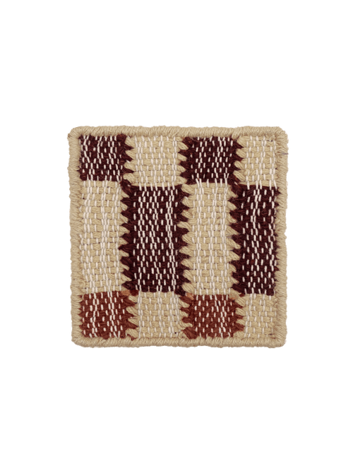 Vestige deep red washable jute swatch