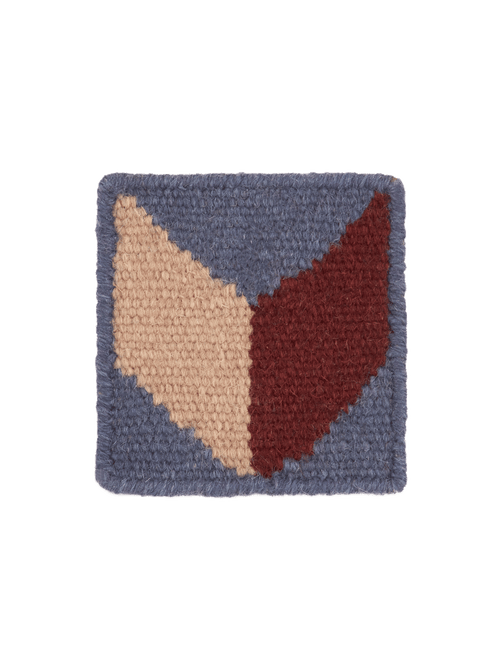 Abstract multi washable blended wool flatweave swatch double.online 15x15cm
