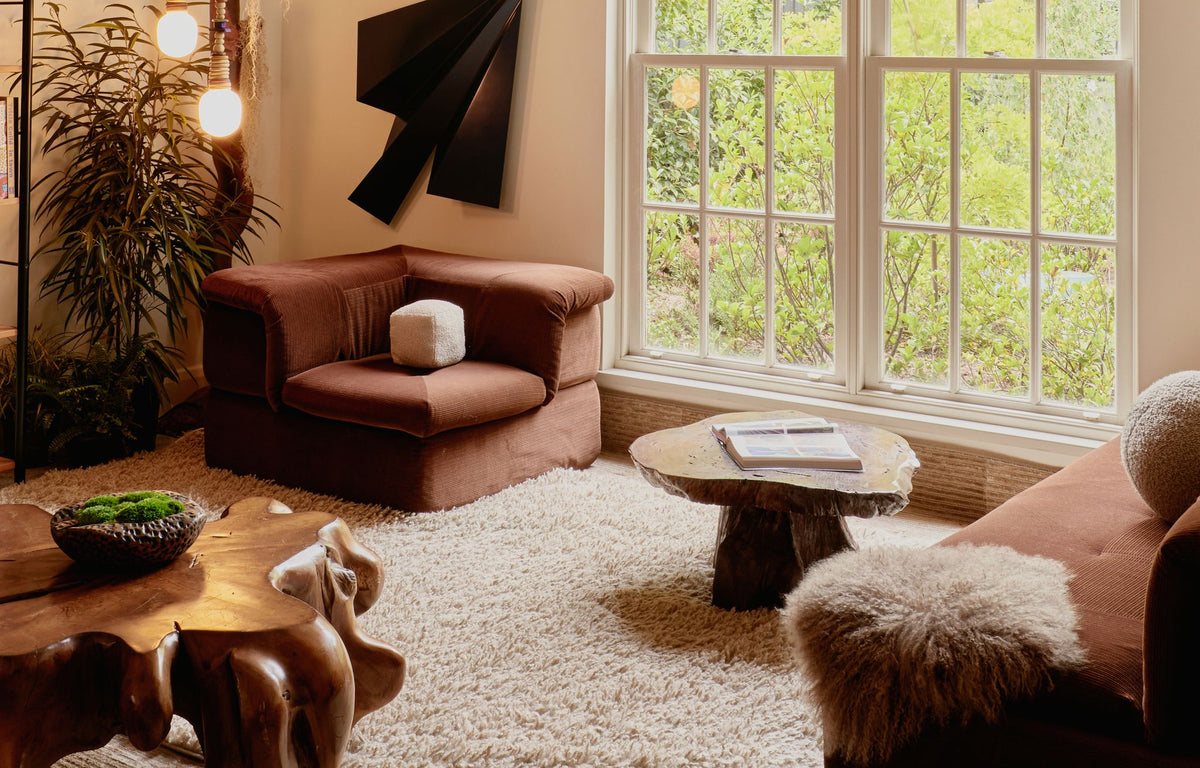 Poncho Bone Shag Rug