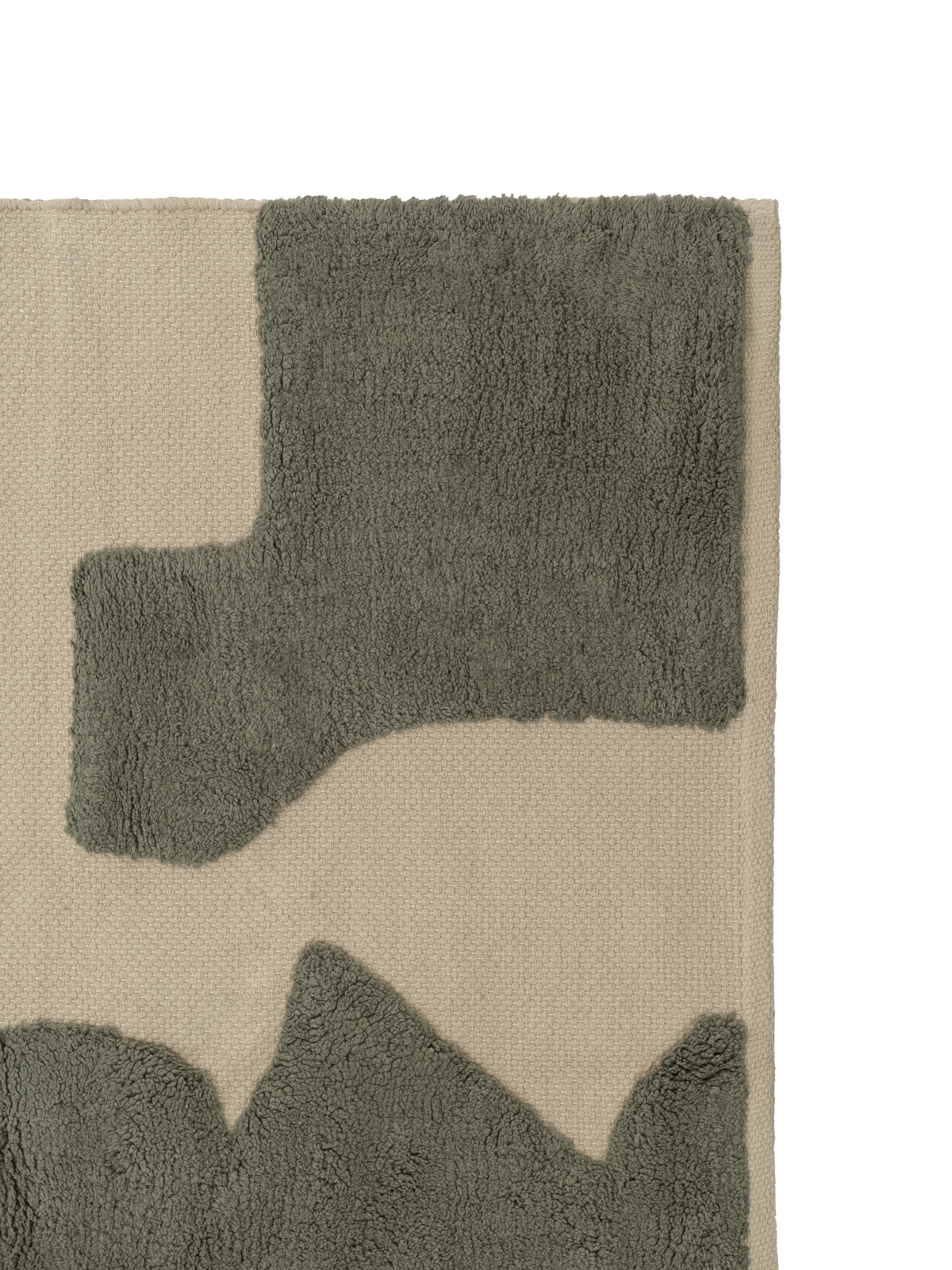 Tarkine Green Washable Organic Cotton Rug