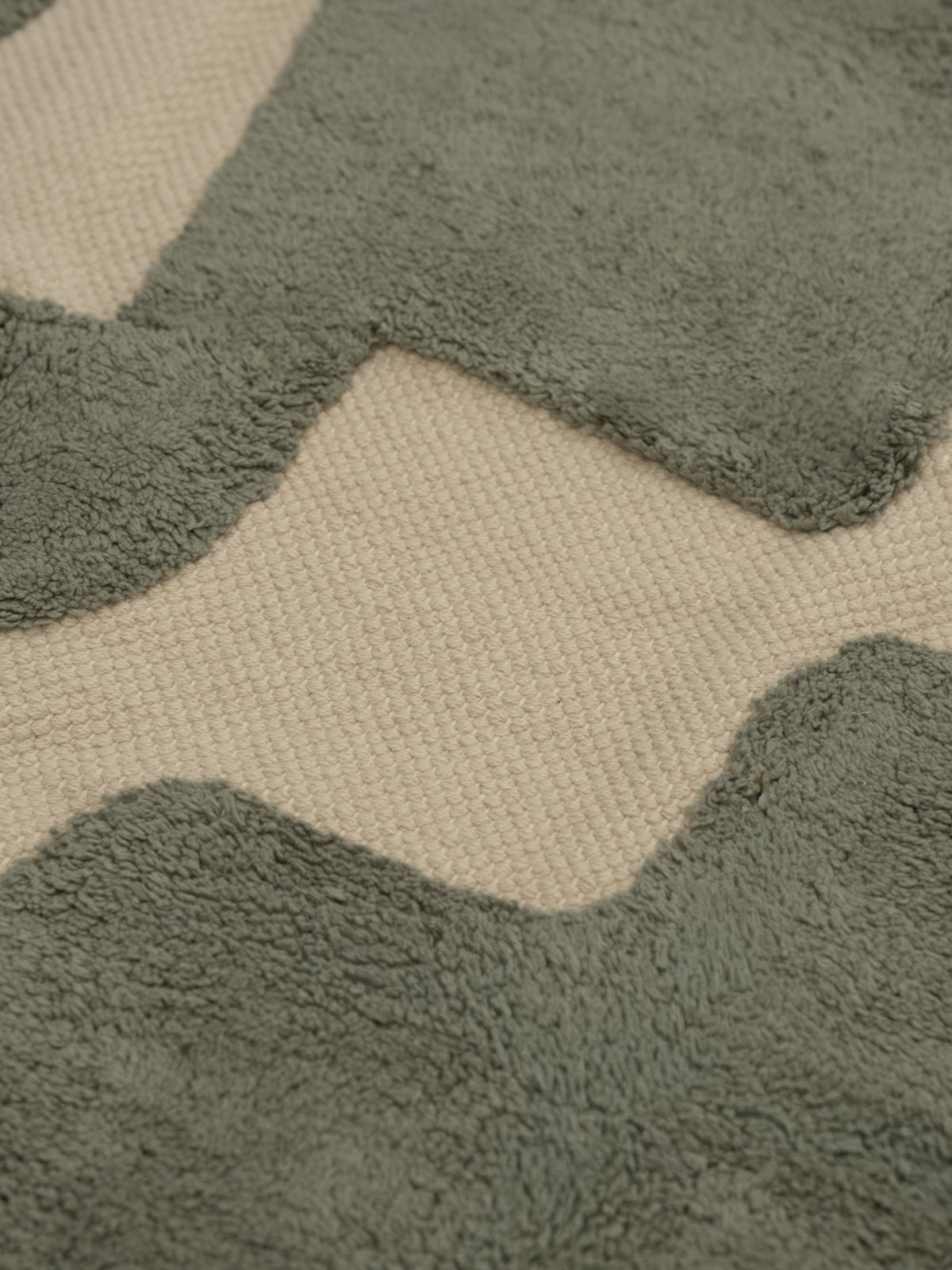 Tarkine Green Washable Organic Cotton Rug