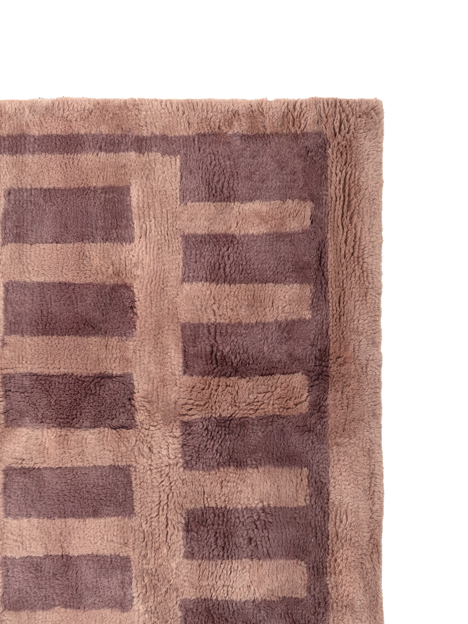 Tasman Puce Pink Washable Wool Fine Cut Pile Runner