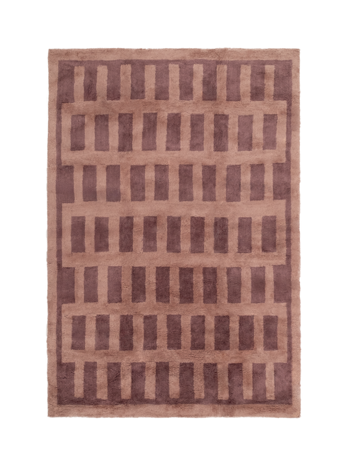 Tasman brown washable wool fine cut pile rug