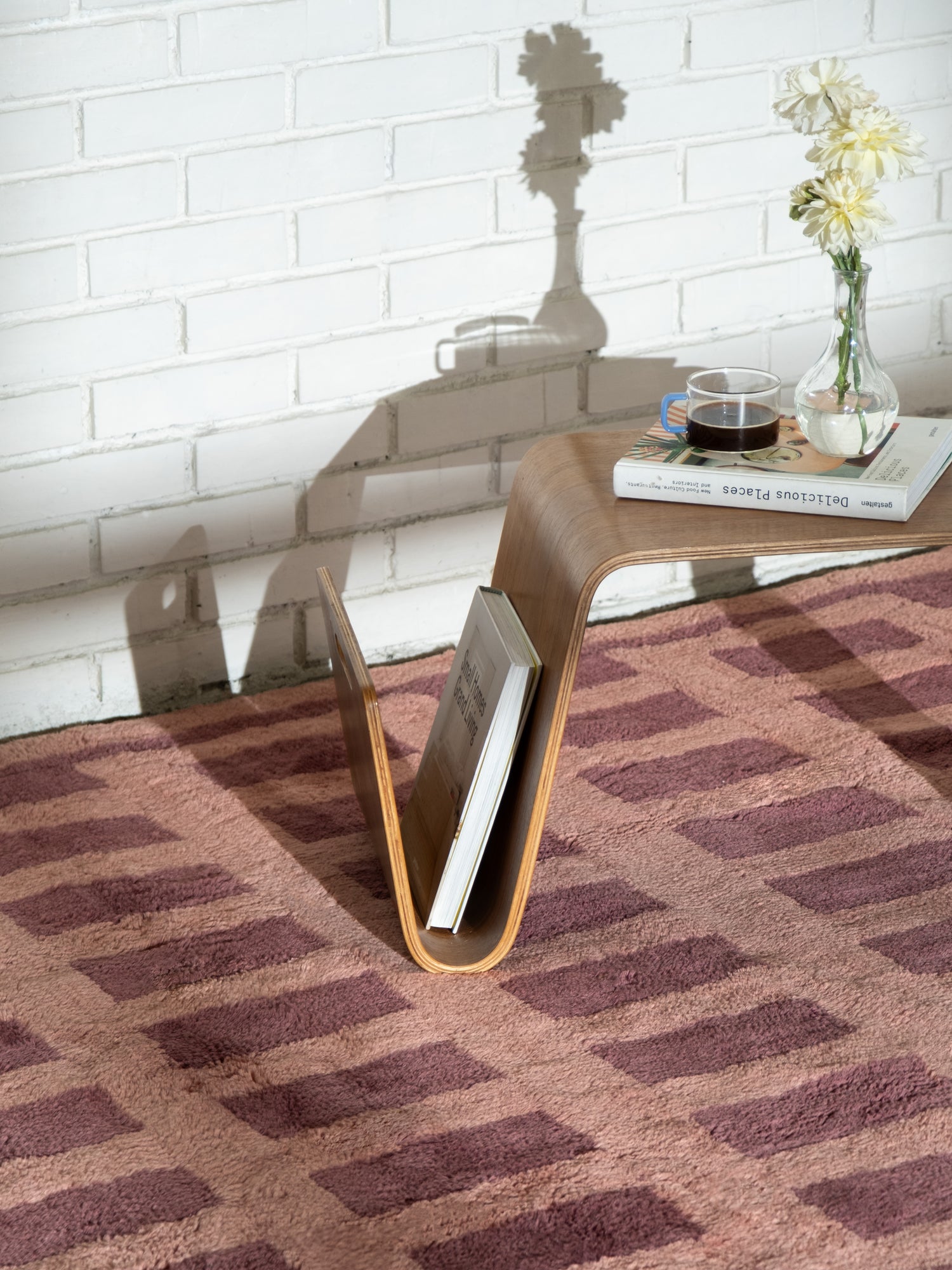 Tasman Puce Pink Washable Wool Fine Cut Pile Runner