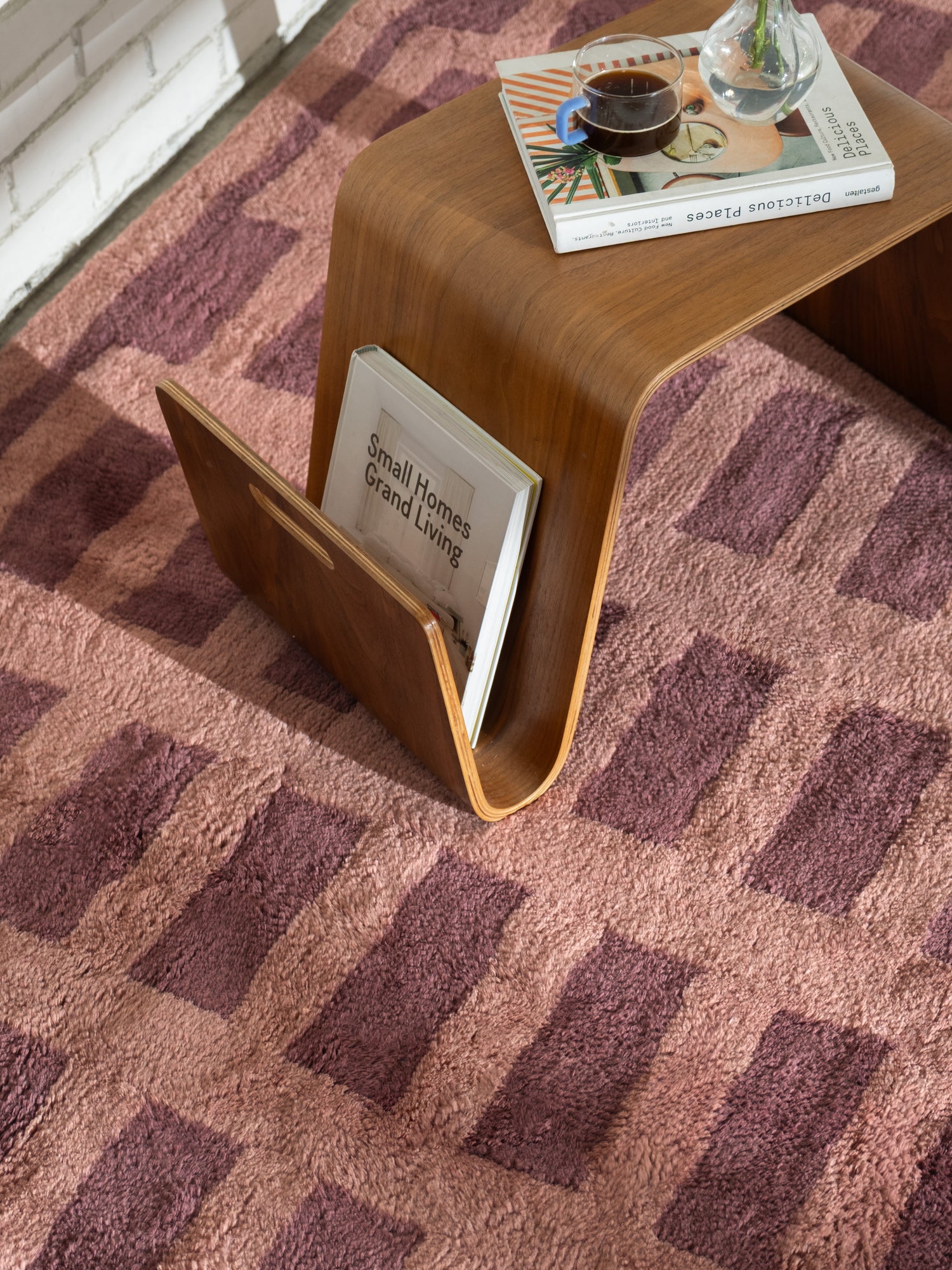 Tasman Brown Washable Wool Fine Cut Pile Rug