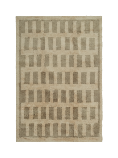 Tasman neutral washable wool fine cut pile rug