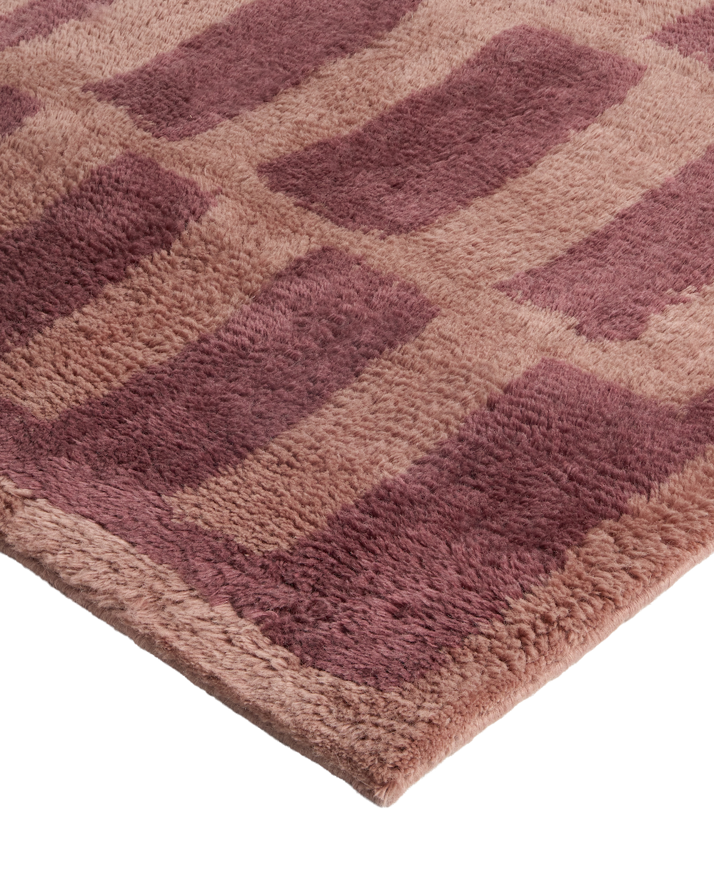 Tasman Puce Pink Washable Wool Fine Cut Pile Runner