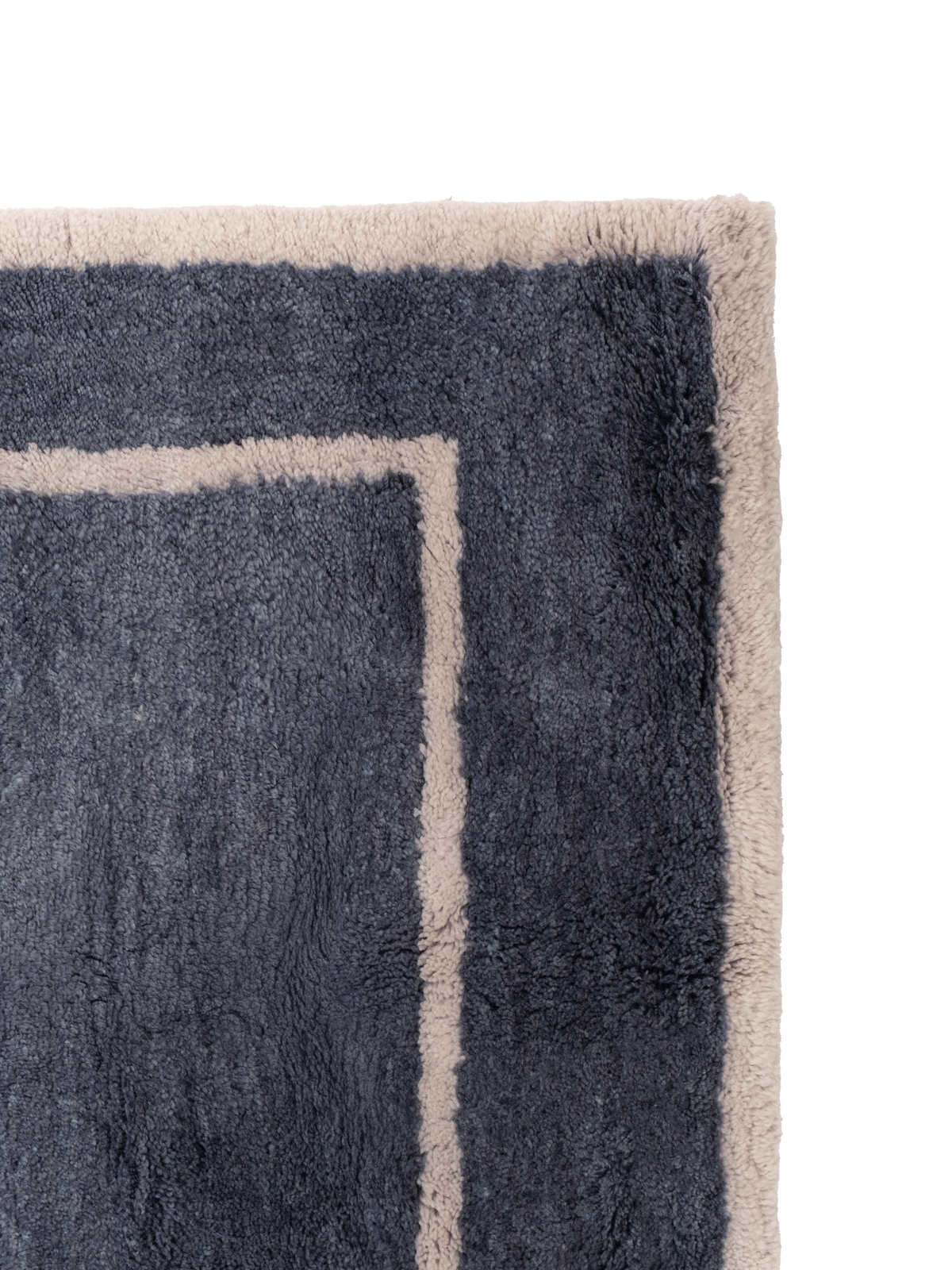 Tempest Steel Blue Washable Wool Medium Cut Pile Rug