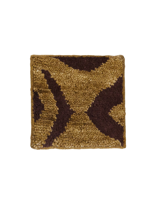Terrain espresso hand knotted wool swatch double.online 15x15cm