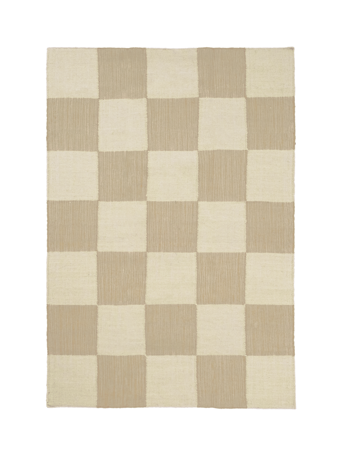 Tile Cream Washable Jute Rug