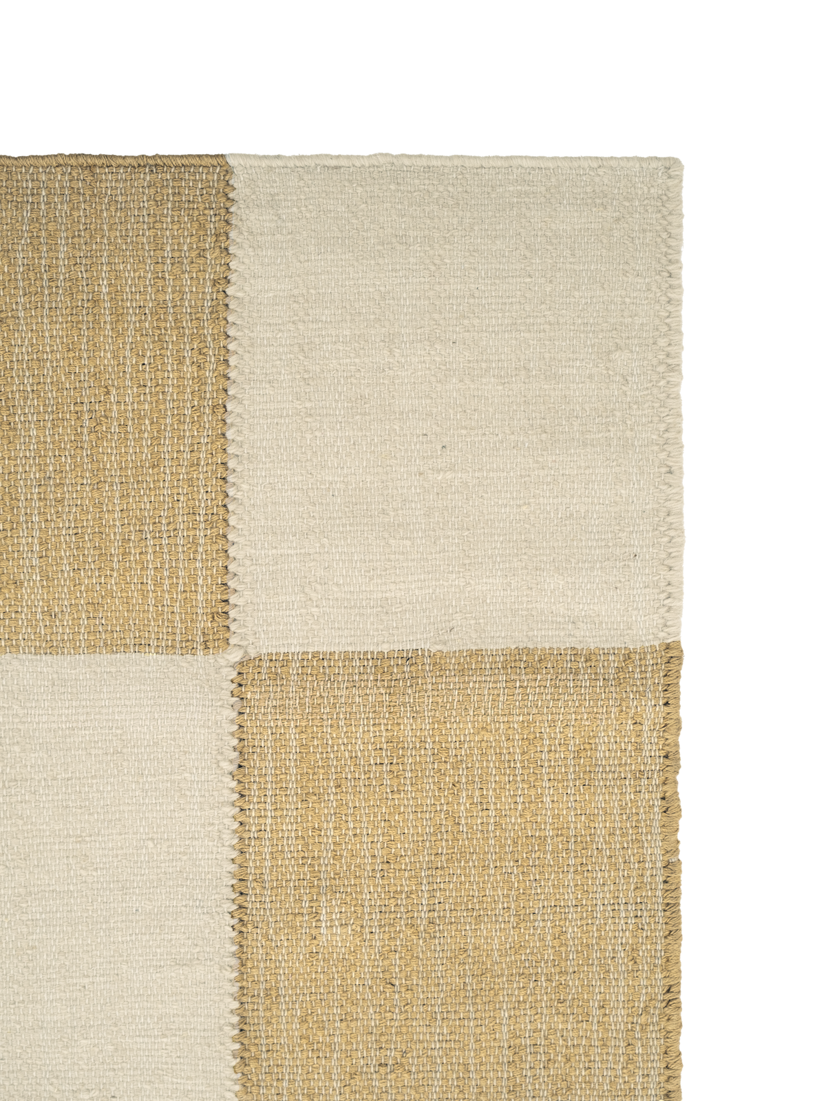 Tile Cream Washable Jute Rug