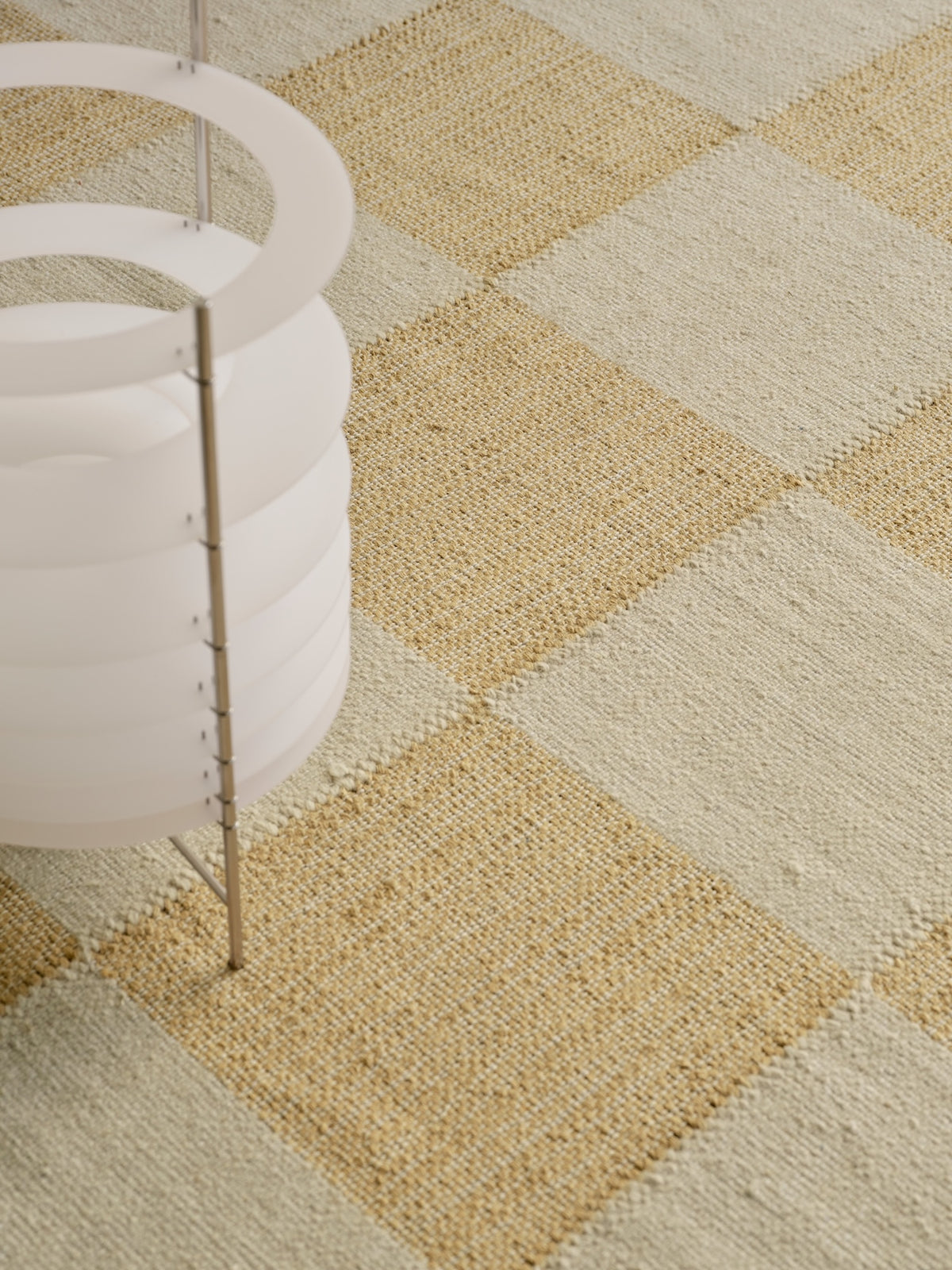 Tile Cream Washable Jute Rug