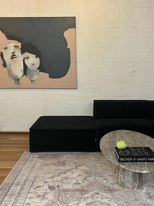 Together nude chenille rug