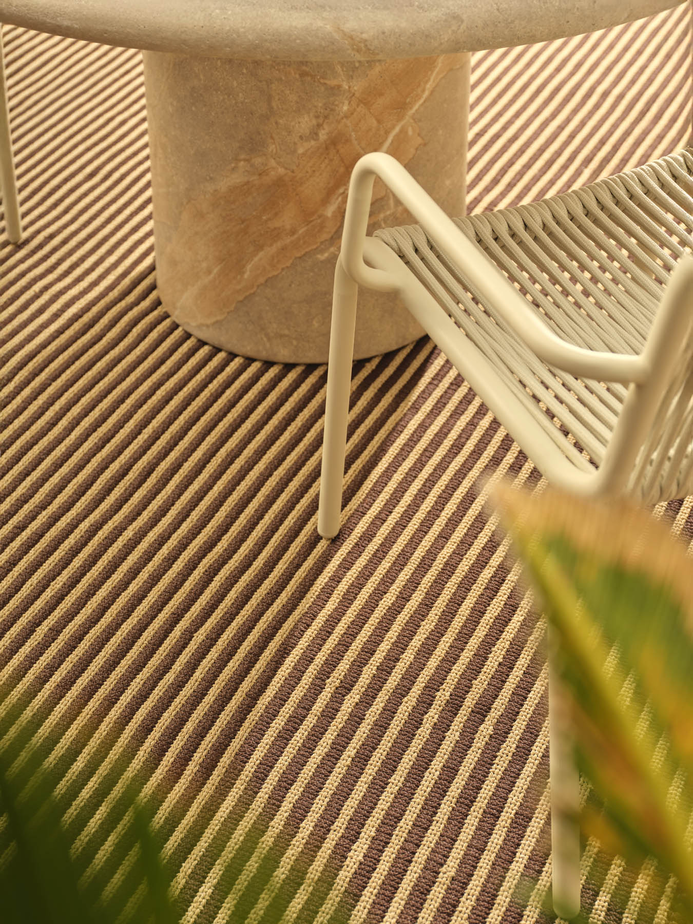 Transition Brown Outdoor Ribbed Rug