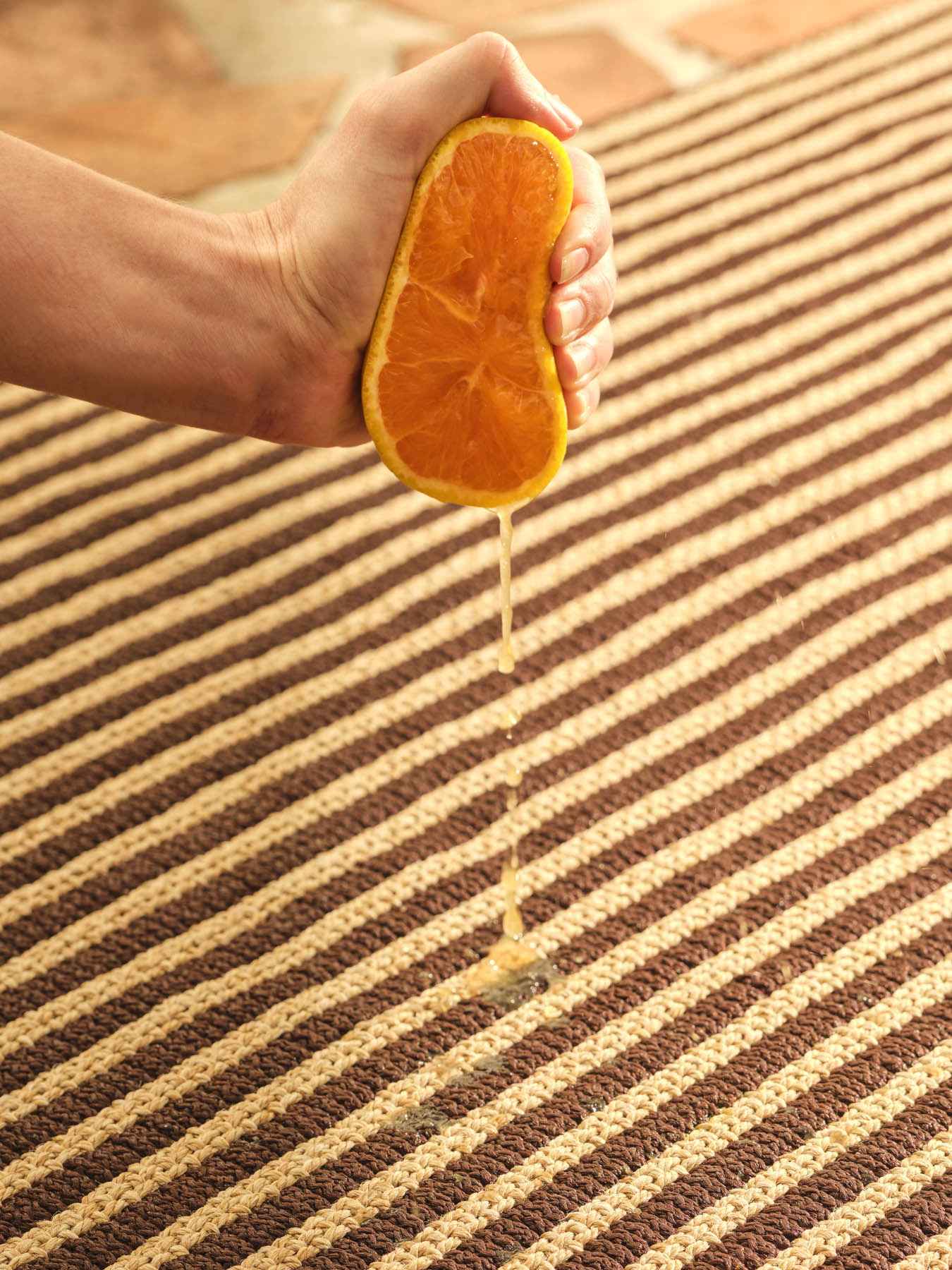 Transition Brown Outdoor Ribbed Rug