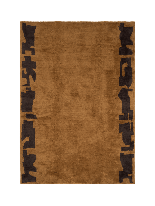 Trewyn brown fine cut pile rug double.online rug top only 160x230cm