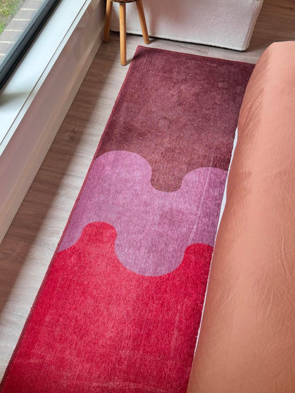 Vault dusty pink chenille rug