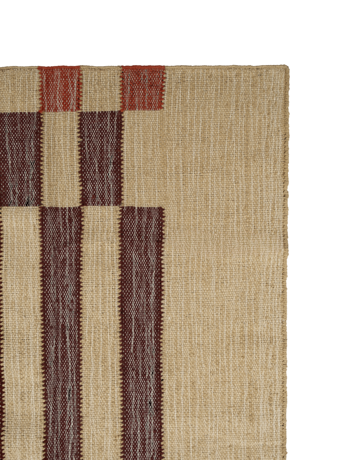 Vestige Deep Red Washable Jute Rug