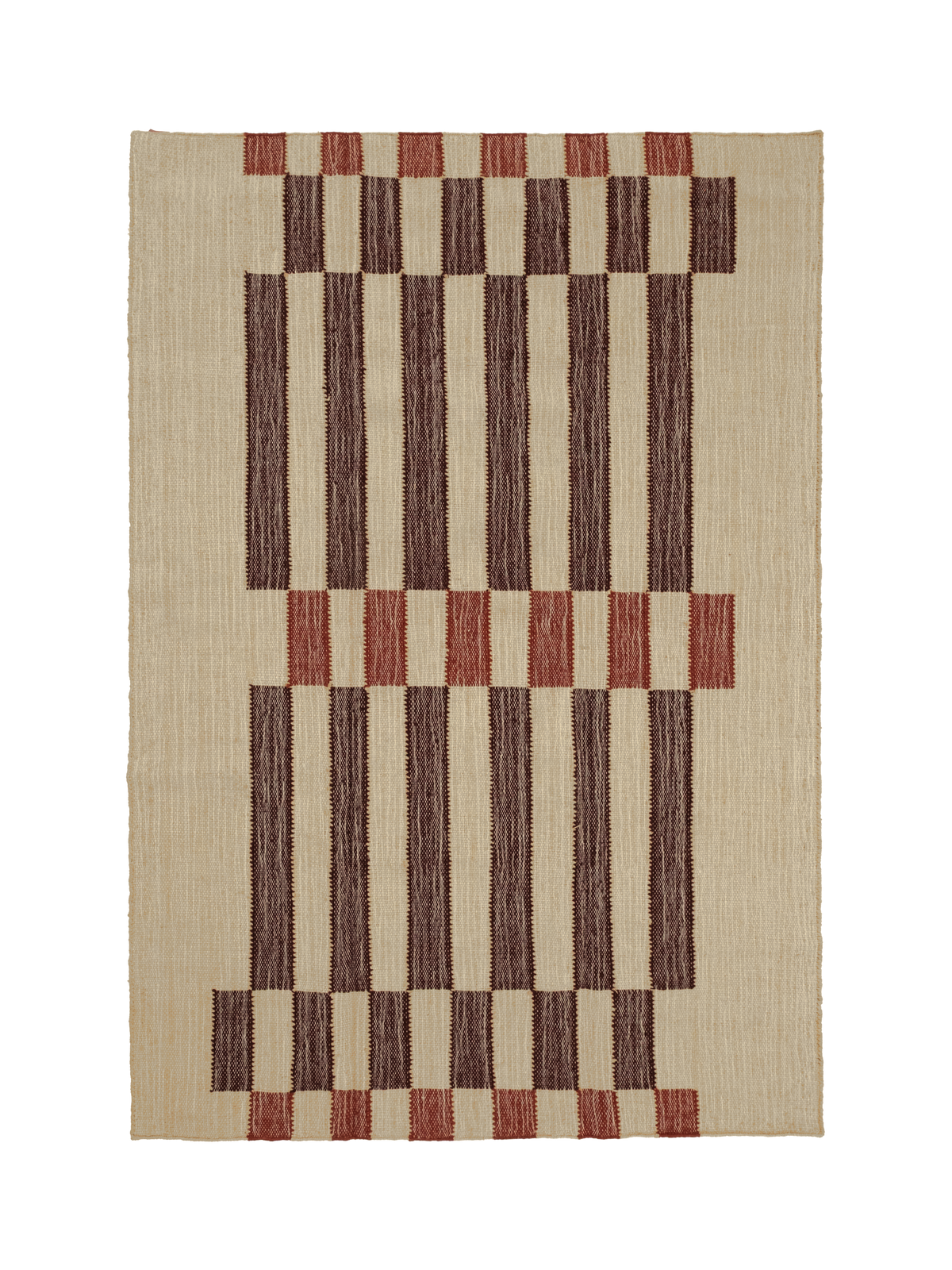 Vestige Deep Red Washable Jute Rug