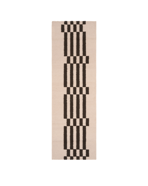 Vestige ivory washable blended wool flatweave runner double.online standard system 90x150cm