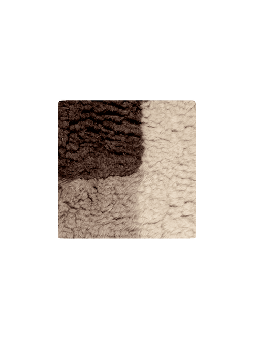 Quoin brown washable wool fine cut pile swatch
