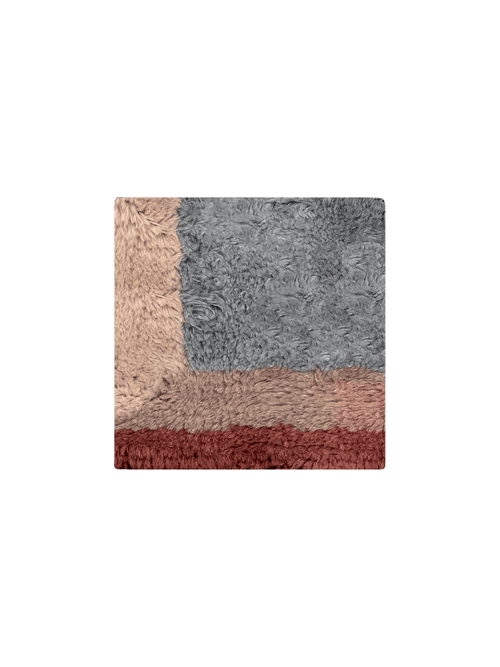 Stillwater silver blue washable wool fine cut pile swatch