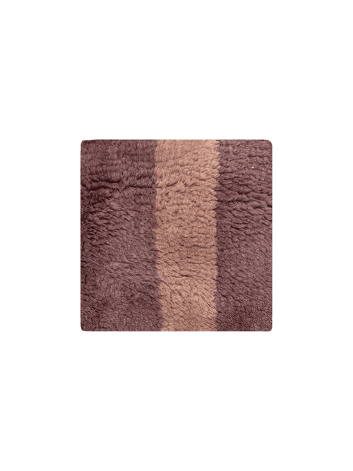 Tasman brown washable wool fine cut pile swatch