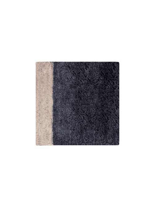 Tempest steel blue washable wool medium cut pile swatch