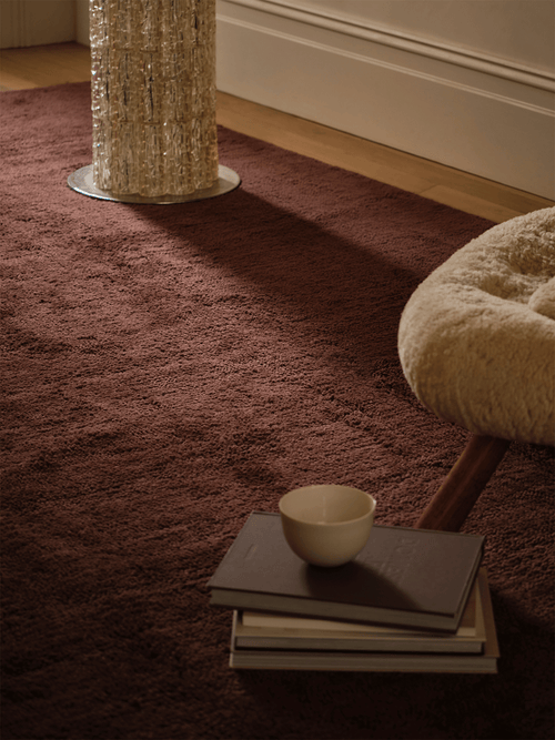 Otago brown washable wool berber rug