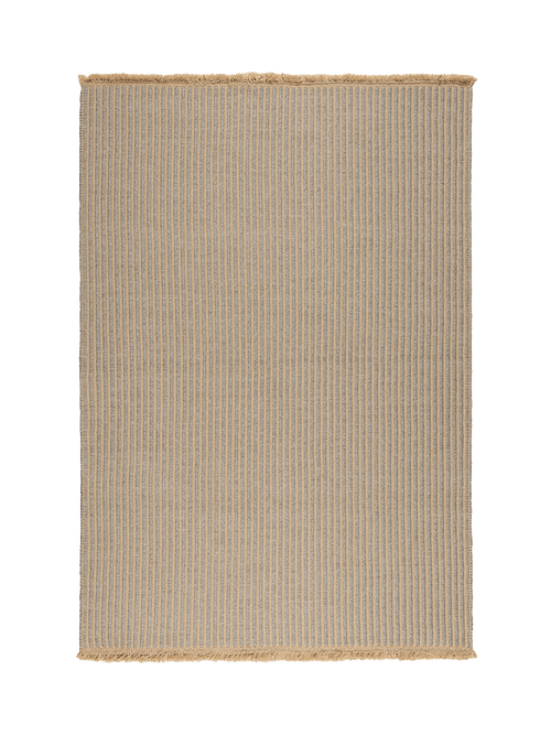 Transition grey outdoor ribbed rug