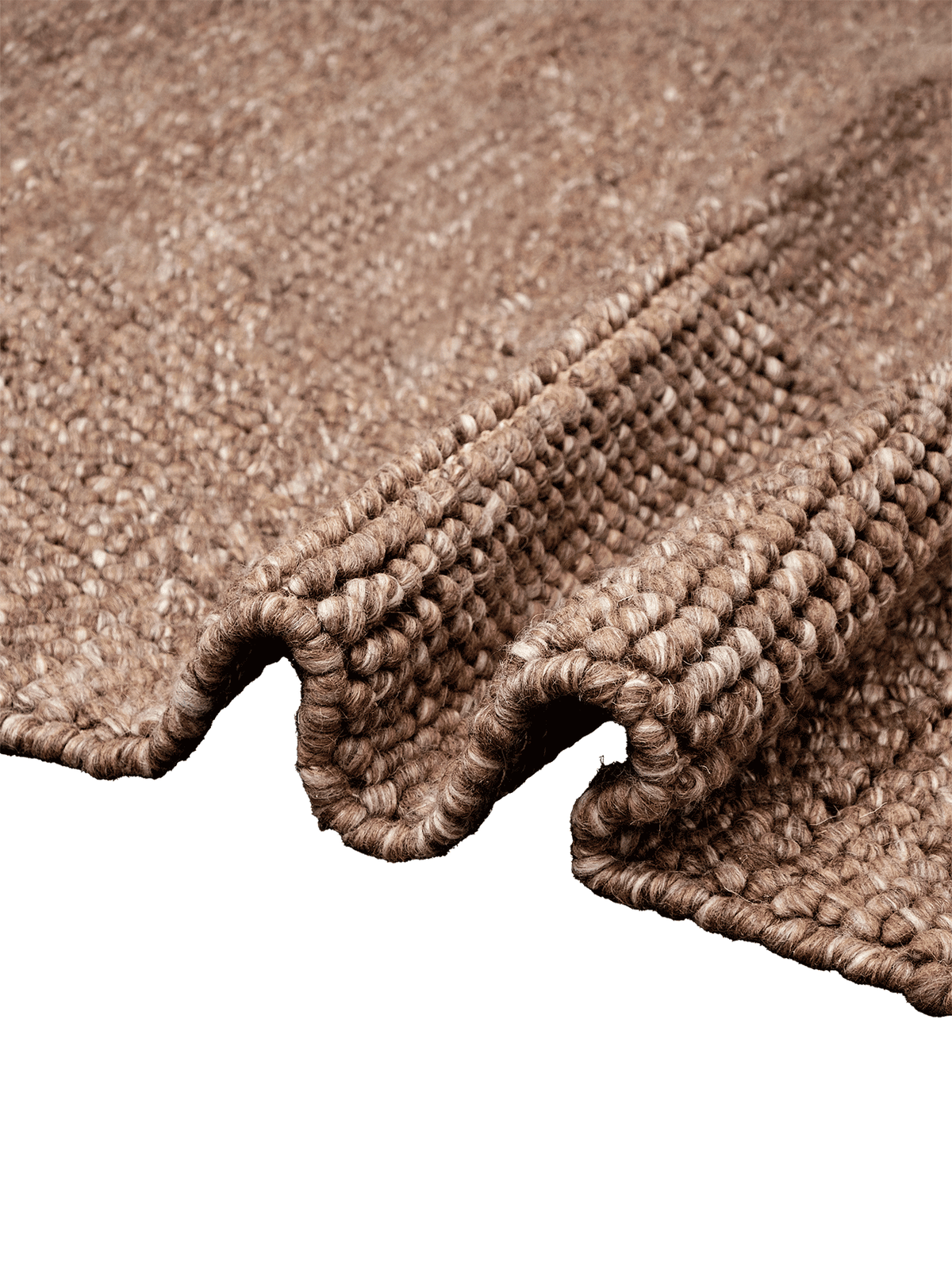 Marlborough Brown Washable Wool Heavy Loop Pile Rug