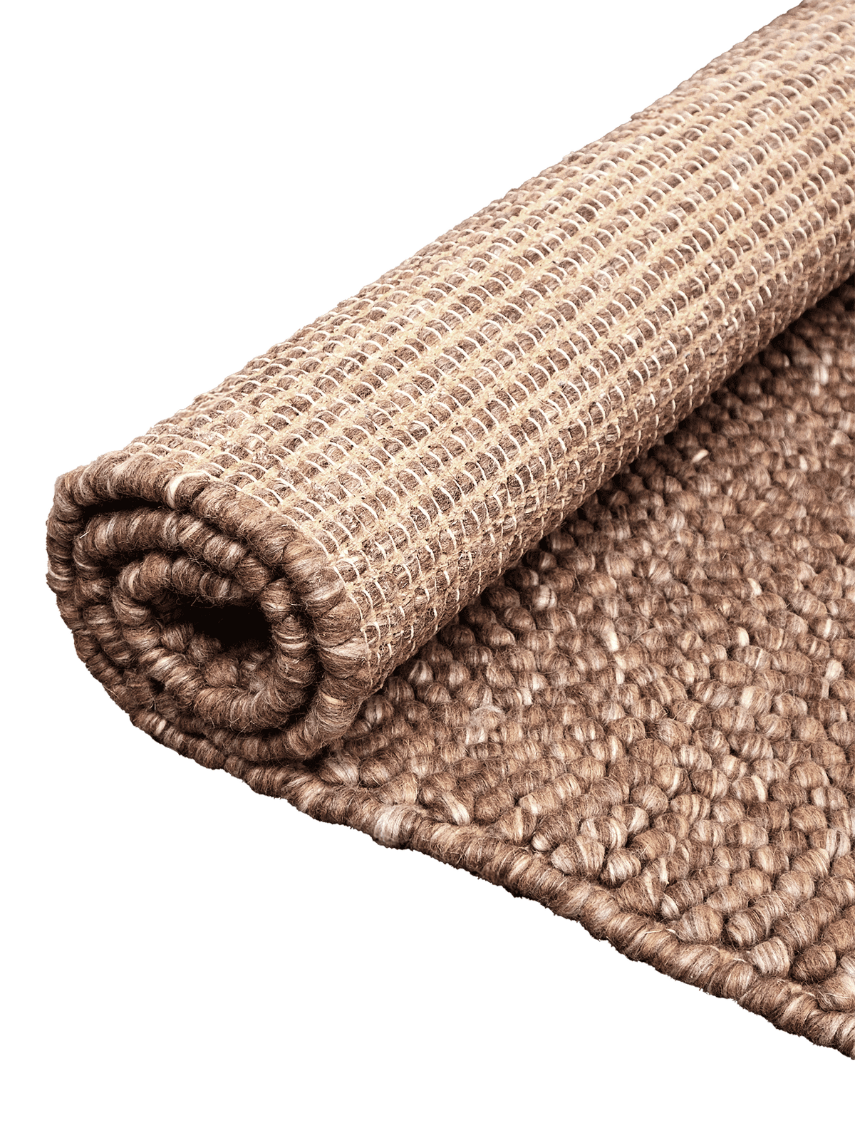 Marlborough Brown Washable Wool Heavy Loop Pile Rug