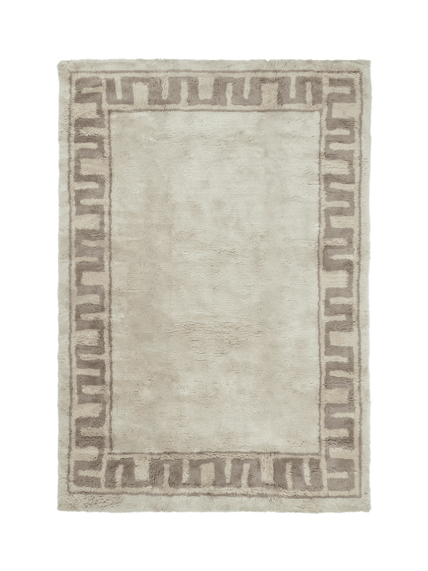 Atrium Neutral Washable Wool Fine Cut Pile Rug