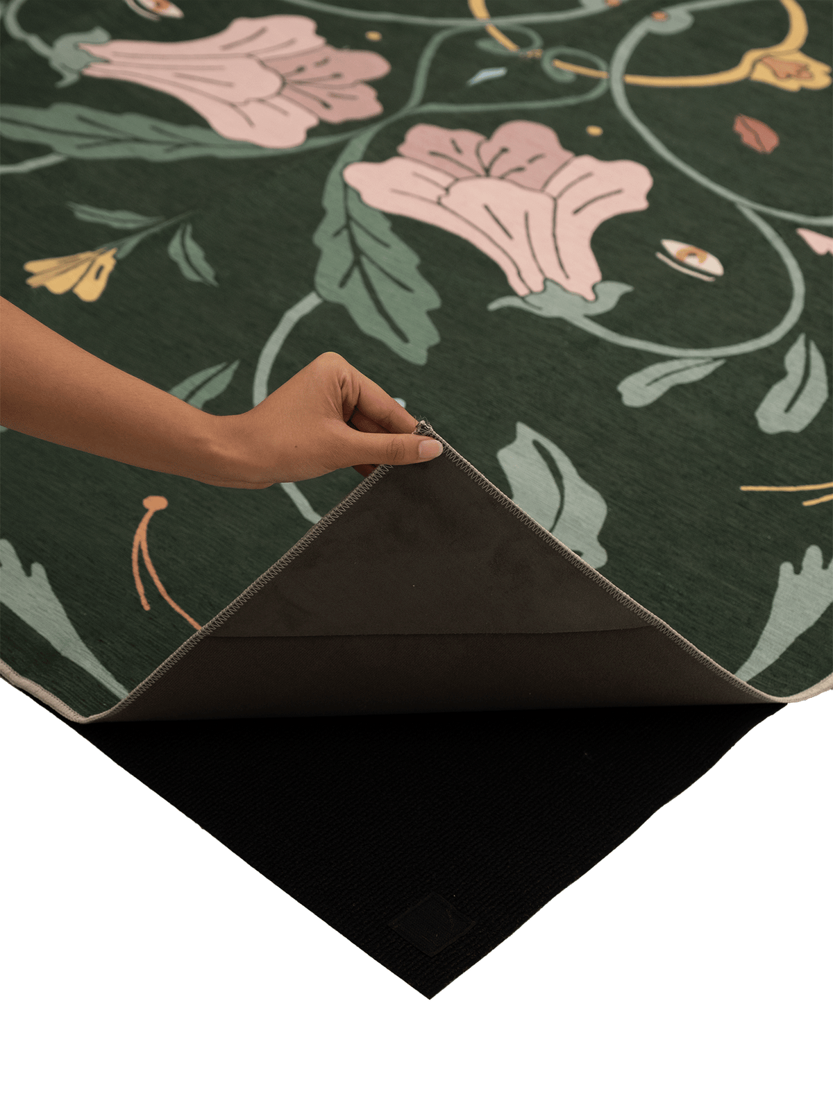 Beauty Green Chenille Rug