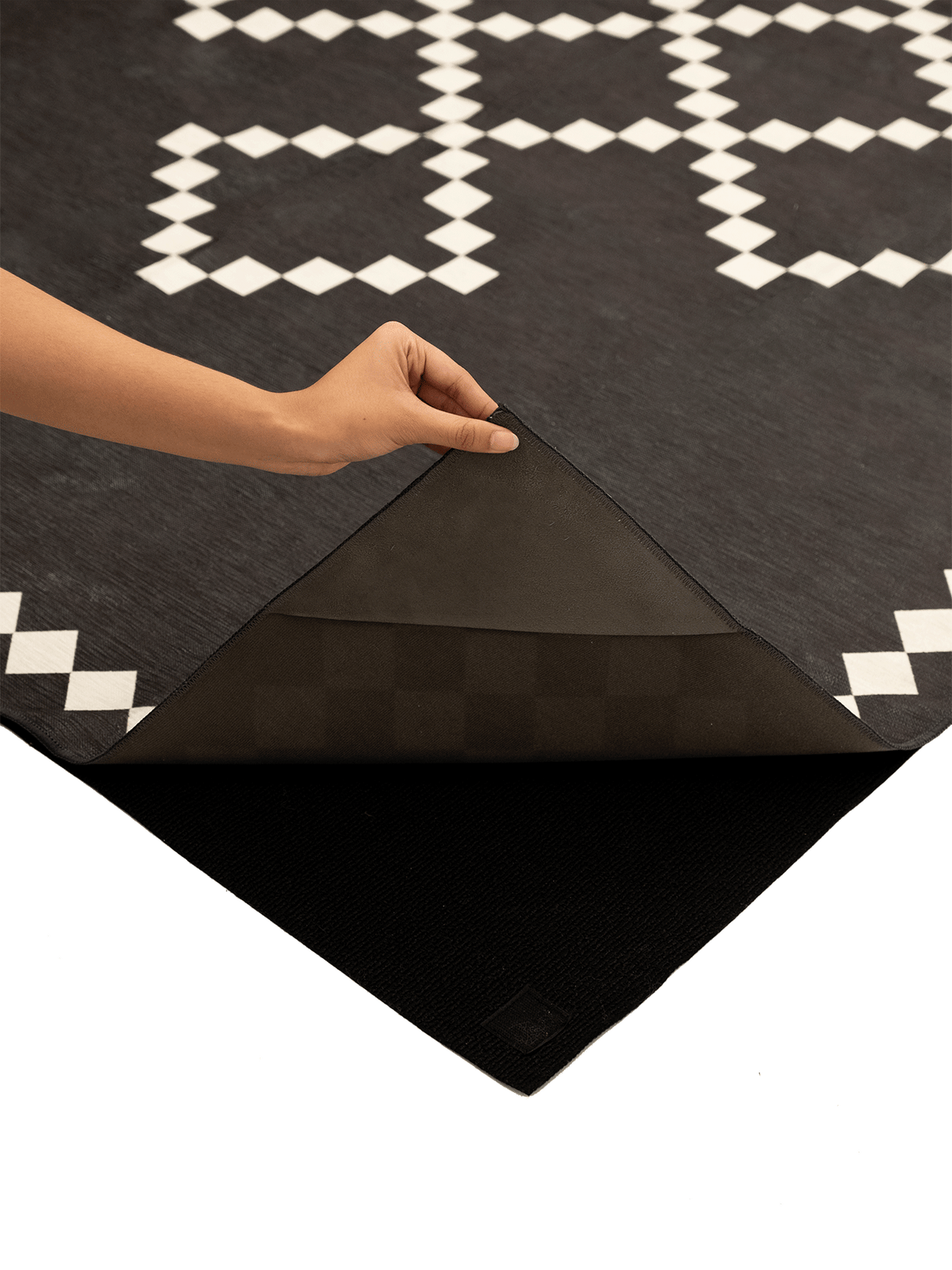 Centre Charcoal Chenille Rug