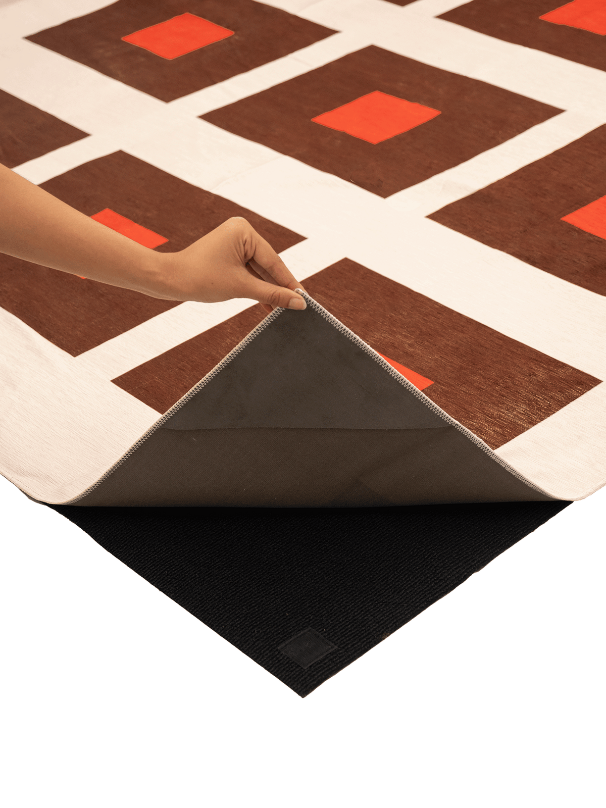 Square Orange Chenille Rug Chenille Rugs Double