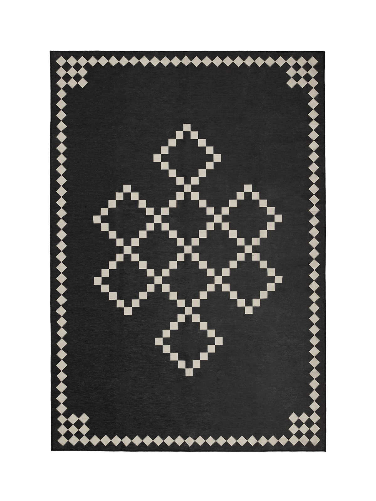 Centre Charcoal Chenille Rug