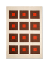 Square Orange Chenille Rug Chenille Rugs Double Standard System 60x90cm