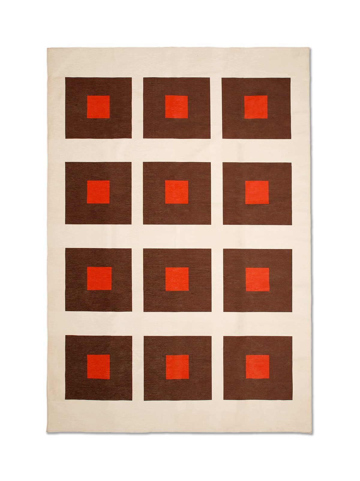 Square Orange Chenille Rug Chenille Rugs Double Standard System 60x90cm