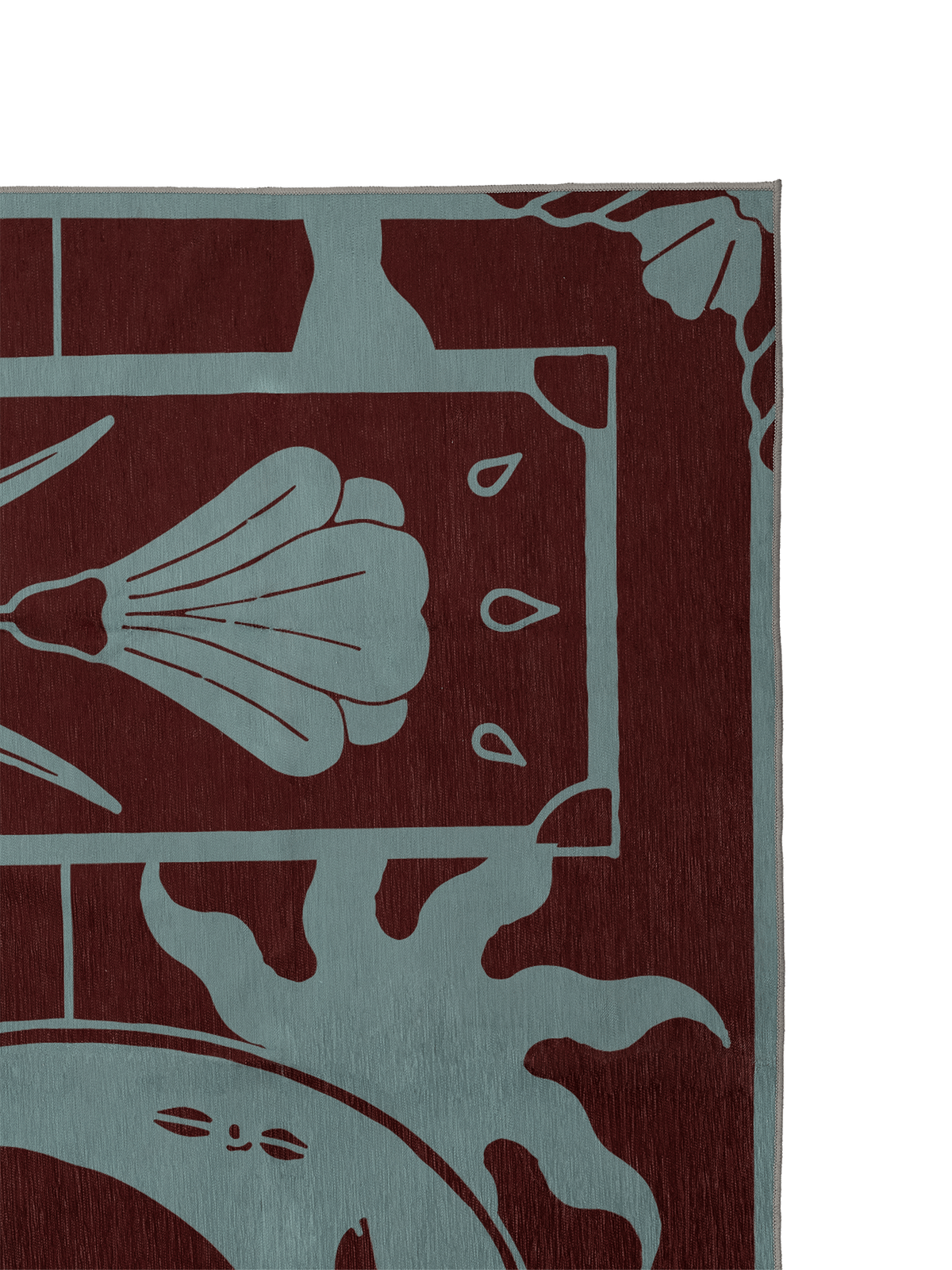 Brooch  Burgundy Chenille Rug