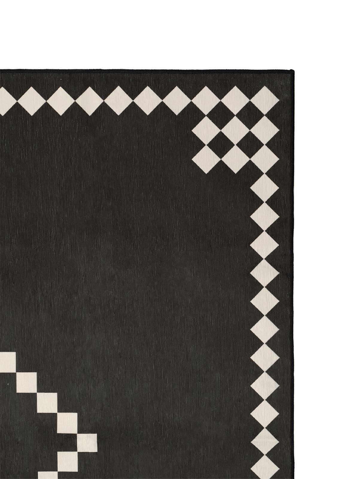 Centre Charcoal Chenille Rug