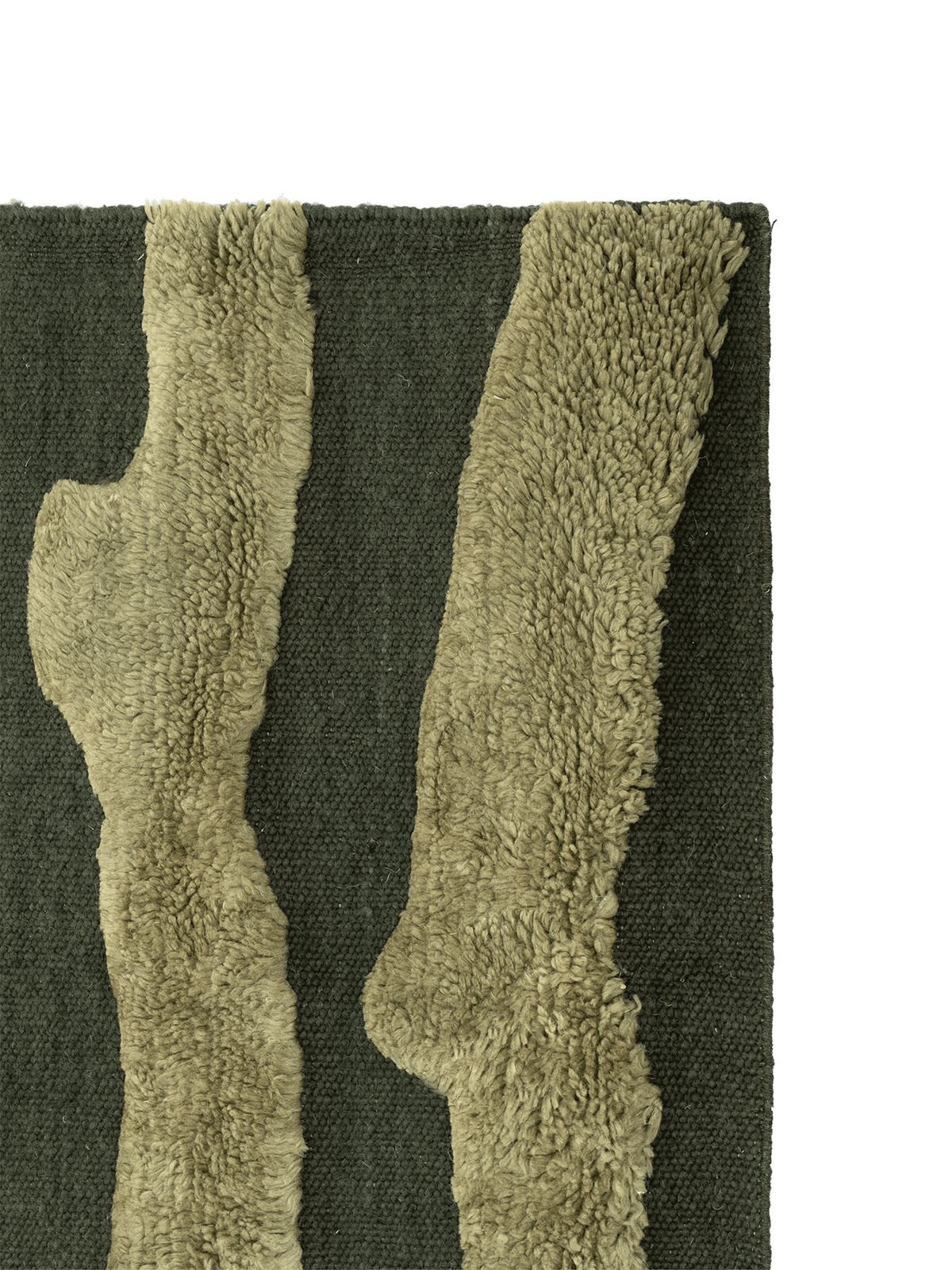 Cradle Green Washable Wool Handwoven Rug
