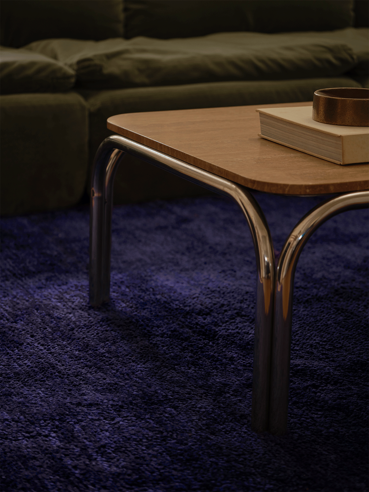 Otago Dark Plum Washable Wool Berber Rug double.online
