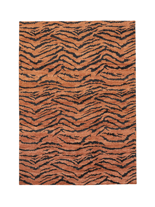 Wander sienna hand knotted wool rug