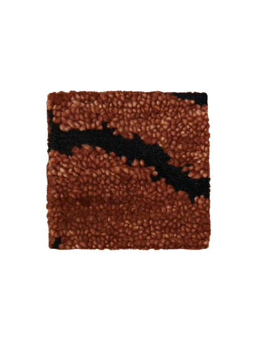 Wander sienna hand knotted wool swatch double.online 15x15cm