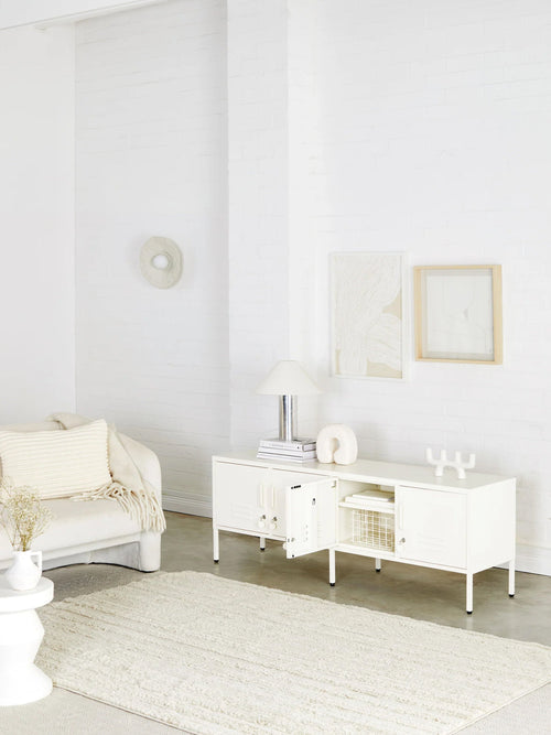 Willow cream highland round rug