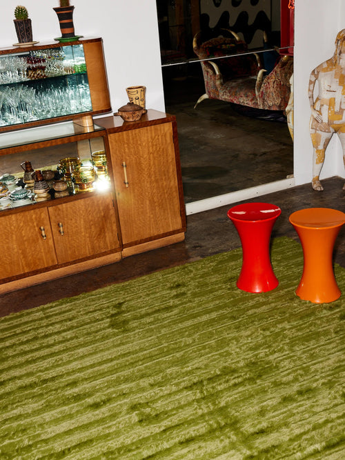 Willow olive highland rug